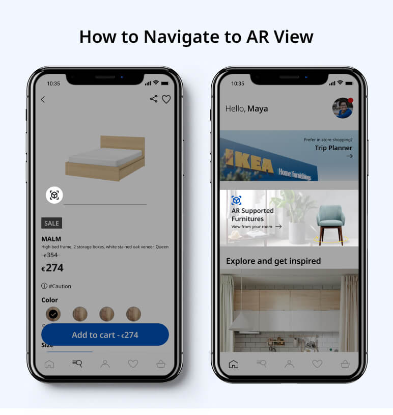 How to navigate to AR feature