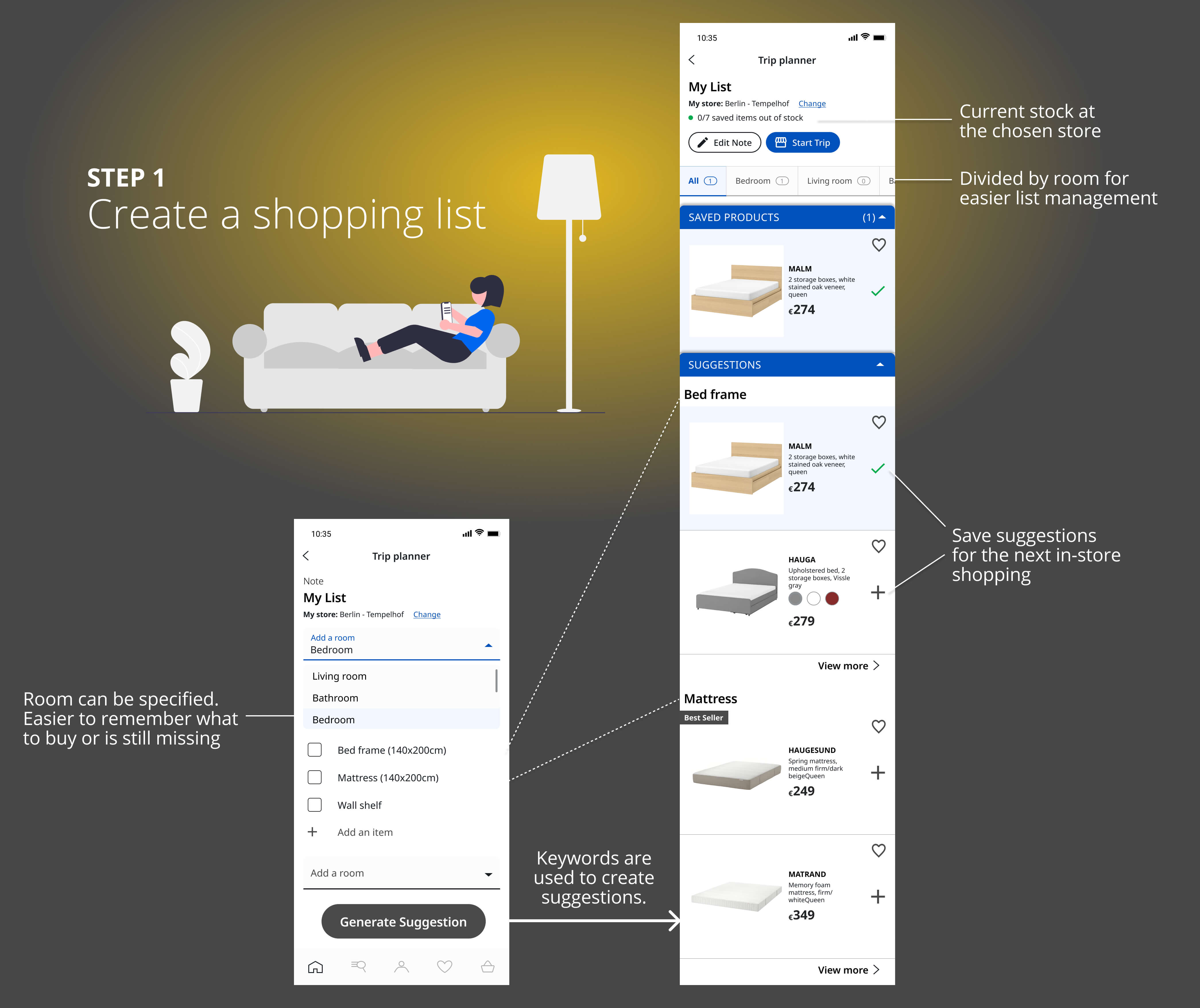 Step 1 - Create shopping list